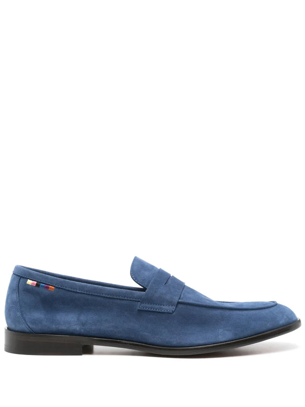 Paul Smith Figino Loafers – Premium Blue Suede Slip-On Loafers with 'Artist Stripe' Detail