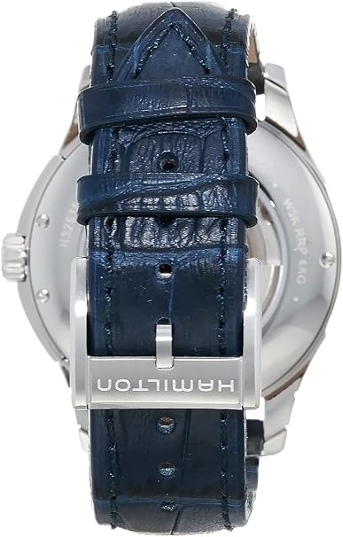 Hamilton Jazzmaster Viewmatic H32515641 – 40mm Swiss Automatic Watch, Blue Dial & Leather Strap