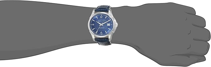 Hamilton Jazzmaster Viewmatic H32515641 – 40mm Swiss Automatic Watch, Blue Dial & Leather Strap