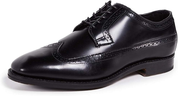 Allen Edmonds Men's Greene Street Oxford – Black Leather Longwing Blucher with ShockForm™ Insole – Made in USA