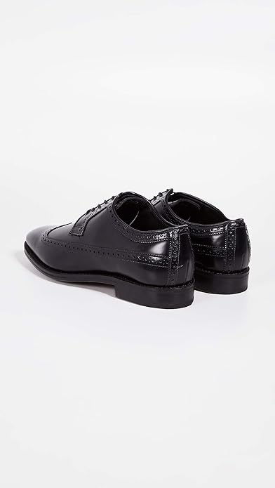Allen Edmonds Men's Greene Street Oxford – Black Leather Longwing Blucher with ShockForm™ Insole – Made in USA