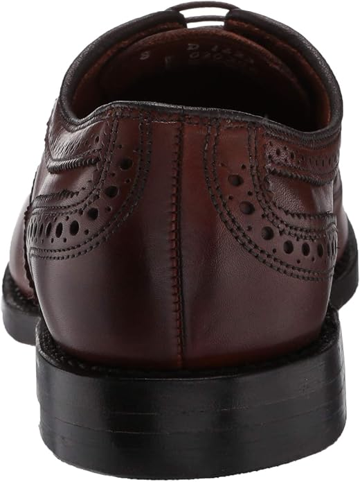 Allen Edmonds Men's Strand Cap-Toe Oxford – Dark Chili Leather Dress Shoe with Brogue Detailing – Handcrafted in USA