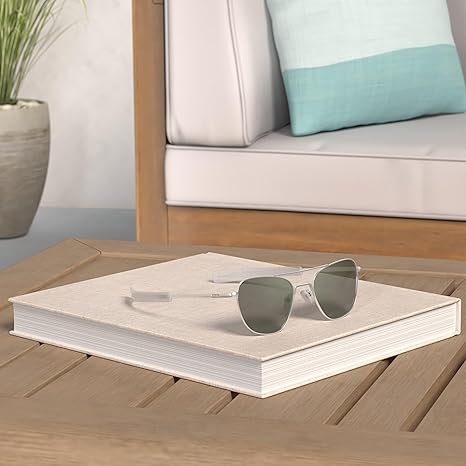 Randolph USA Aviator Sunglasses – Matte Chrome Frame | Classic Polarized & Non-Polarized Lenses | UV Protection for Men & Women