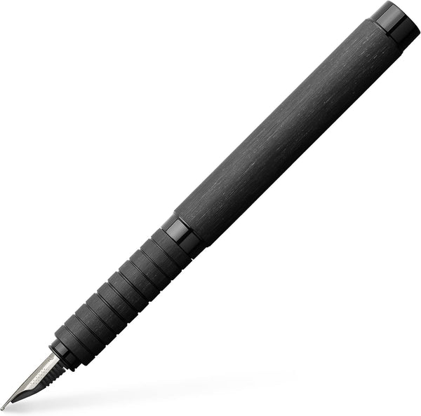 Faber-Castell Essentio 148481 Fountain Pen – Aluminium Black | Premium Writing Instrument with Stainless Steel Nib