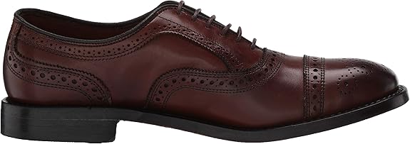 Allen Edmonds Men's Strand Cap-Toe Oxford – Dark Chili Leather Dress Shoe with Brogue Detailing – Handcrafted in USA