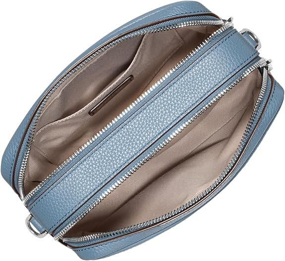 Michael Kors Bryant Medium Double Zip Chain Camera Crossbody Bag | Elegant Leather Crossbody with Gold-Tone Chain Accent | Luxurious Everyday Statement Bag