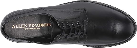 Allen Edmonds Men's Cyrus Derby Loafer – Black Leather Dress Shoe with ShockForm™ Insole and Goodyear Welt – Handcrafted in USA