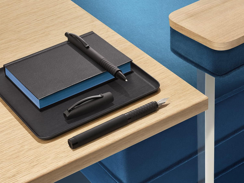 Faber-Castell Essentio 148481 Fountain Pen – Aluminium Black | Premium Writing Instrument with Stainless Steel Nib
