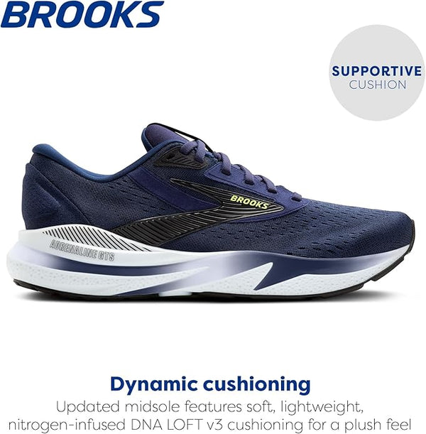 Brooks Men’s Adrenaline GTS 24 Supportive Running Shoe – GuideRails Stability, DNA LOFT Cushioning, Everyday Running Support for Overpronation – Lightweight & Breathable