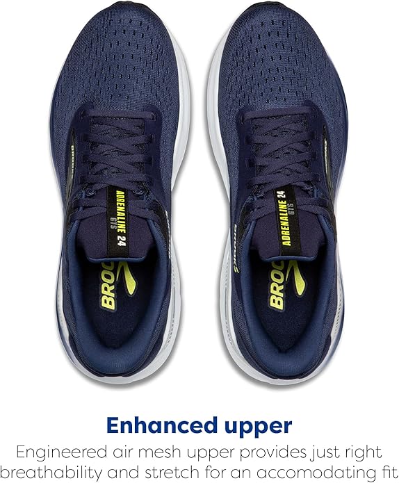 Brooks Men’s Adrenaline GTS 24 Supportive Running Shoe – GuideRails Stability, DNA LOFT Cushioning, Everyday Running Support for Overpronation – Lightweight & Breathable