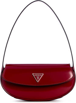 GUESS Arnela Flap Shoulder Bag – Elegant Faux Leather Chain Strap Designer Handbag for Women