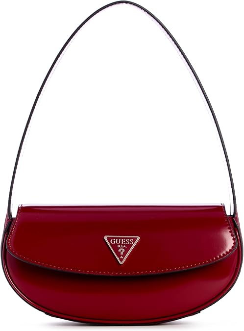 GUESS Arnela Flap Shoulder Bag – Elegant Faux Leather Chain Strap Designer Handbag for Women