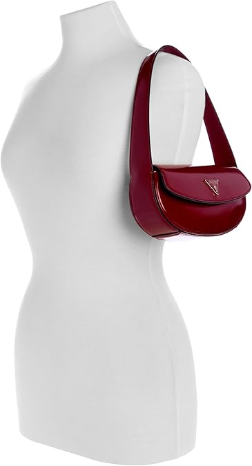 GUESS Arnela Flap Shoulder Bag – Elegant Faux Leather Chain Strap Designer Handbag for Women