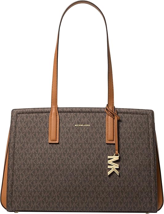 Michael Kors Laila Medium Tote Bag – Chic Leather Designer Handbag for Women | Sophisticated Everyday Tote
