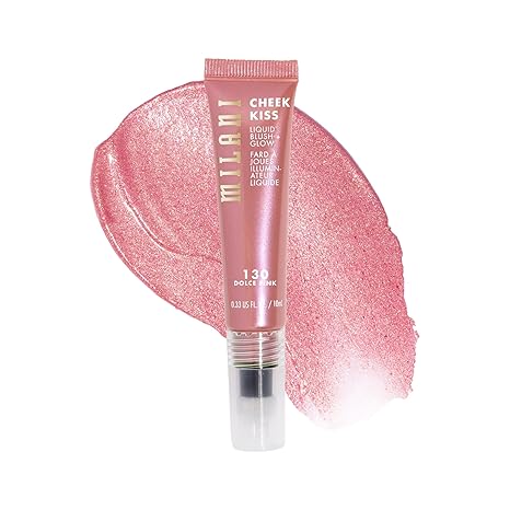Milani Cheek Kiss Blush + Glow Highlighter - 130 Dolce Pink | Radiant & Buildable Flush