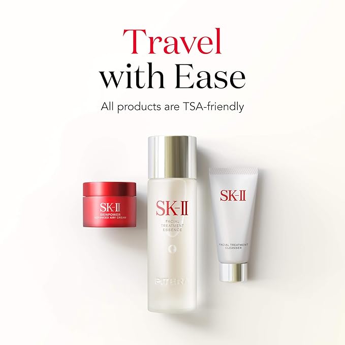 SK-II Youth Essentials Skincare Set – Anti-Aging 3-Piece Kit with Facial Cleanser, Facial Essence & SKINPOWER Cream – For Radiant, Even-Toned & Hydrated Skin