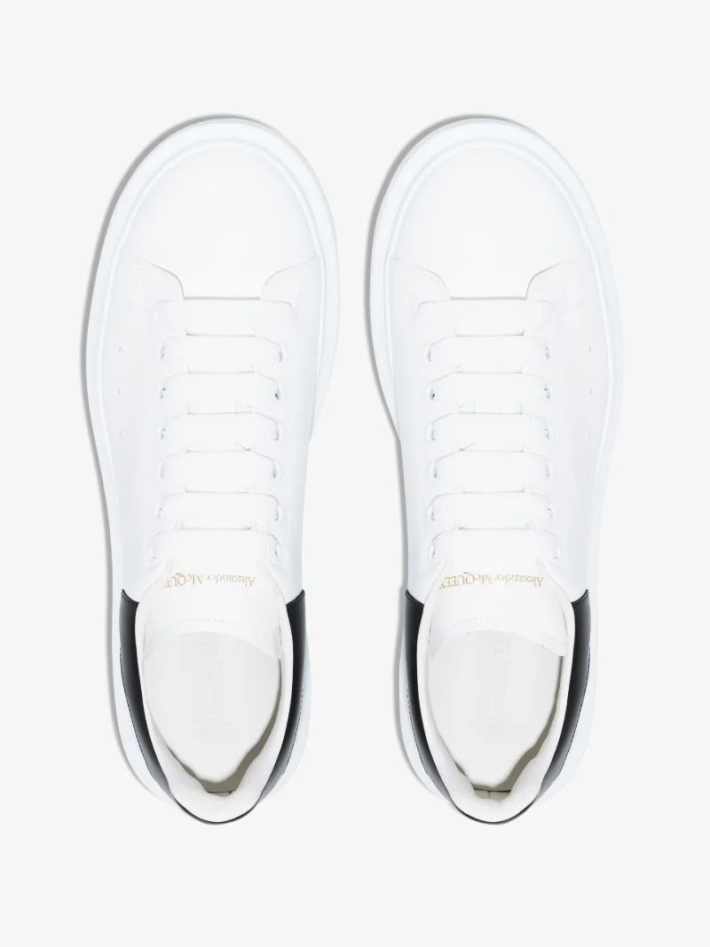 Alexander McQueen Oversized Sneaker – Luxe White/Black Leather Sneakers with Signature Chunky Sole