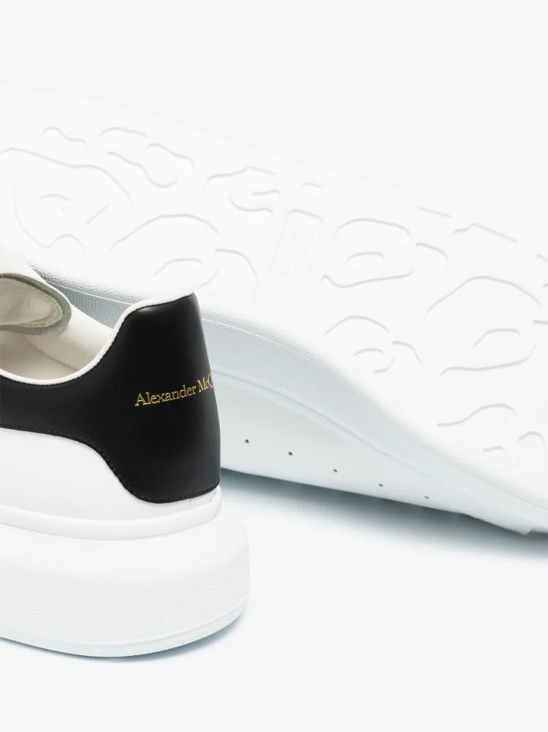 Alexander McQueen Oversized Sneaker – Luxe White/Black Leather Sneakers with Signature Chunky Sole