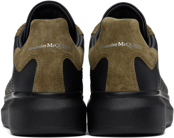Alexander McQueen Oversized Retro Sneakers – Black/Khaki | Men's Luxury Designer Footwear